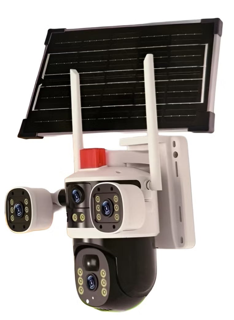 ELTRAZONE 4K Ultra HD Dual Lens AI Solar Powered Security Camera – 2-in-1 PTZ Outdoor Wireless WiFi CCTV with Colour Night Vision, Motion Tracking & Solar Panel (SPM-T Series) - Image 1